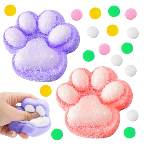 2 Stück Cat Paw Squeeze Toy, Cat Paw Squishy, Fufu Squishy, Katzenpfoten Squishy, Stress Spielzeug für Kinder Erwachsene (2 Zufällige Farbe) 2 Stück Cat Paw Squeeze Toy, Cat Paw Squishy, Fufu Squishy, Katzenpfoten Squishy, Stress Spielzeug für Kinder Erwachsene (2 Zufällige Farbe) von JIEBAO