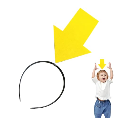 JIEBWCHA Haarreif mit Ausrufezeichen, lustiges Ausrufezeichen, Pfeilspitzen-Haarband, Haarschmuck, elastischer Kopf, Dekoration für Sportpartys von JIEBWCHA