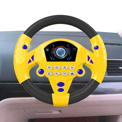 JIEBWCHA Kinder Lenkrad Spielzeug Mit 360°, Spielzeug Lenkrad, Auto Simulation Spielzeug Für Kinder - Kinder Lenkrad Für Auto, Lenkrad-Spielzeug Mit Licht Und Sound, Früherziehung Simulation Lenkrad JIEBWCHA Kinder Lenkrad Spielzeug Mit 360°, Spielzeug Lenkrad, Auto Simulation Spielzeug Für Kinder - Kinder Lenkrad Für Auto, Lenkrad-Spielzeug Mit Licht Und Sound, Früherziehung Simulation Lenkrad von JIEBWCHA