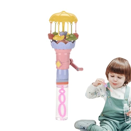 JIEBWCHA Kinder Seifenblasenstab - Leuchtstab Mit Blasfunktion | Tragbarer Sensorischer Spielzeug Für Draußen Geburtstag Ostern Weihnachten Garten Park Fest von JIEBWCHA