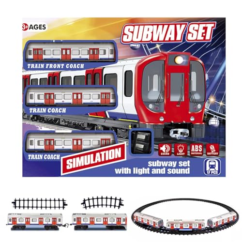 JIEBWCHA Kleinkind Zugset, Zugset - Elektrischer Retro -Zug - Pädagogische elektrische Retro-U-Bahn-Spielset mit Licht und Klang für Kinder im Alter von 4 bis 10 Jahren JIEBWCHA Kleinkind Zugset, Zugset - Elektrischer Retro -Zug - Pädagogische elektrische Retro-U-Bahn-Spielset mit Licht und Klang für Kinder im Alter von 4 bis 10 Jahren von JIEBWCHA