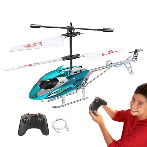 JIEBWCHA RC Hubschrauber, RC Flugzeuge, Ferngesteuerter Helikopter, 2.4G Ferngesteuerter Hubschrauber Für Kinder, Indoor RC Helikopter Spielzeug Mit LED Licht, Start Mit Einer Taste von JIEBWCHA