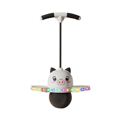 JIEBWCHA Sprung Ball Mit Griff, PogoBall Mit Griffen, PogoBall Mit Grif, 75 cm Kreatives Cartoon Tierform Sprungbrüche, Leucht-Sprungball Für Kinder Zum Trainieren Der Gleichgewichtsfähigkeit von JIEBWCHA