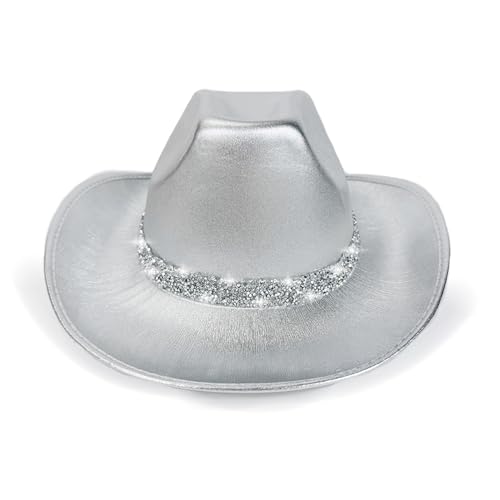 JIEBWCHA Western-Cowboyhut – Disco Bling Kostüm Cosplay Outfit | Western-Themed Damen Herren Kostüm Hut für Performance, Bühne, Rollenspiel, Halloween JIEBWCHA Western-Cowboyhut – Disco Bling Kostüm Cosplay Outfit | Western-Themed Damen Herren Kostüm Hut für Performance, Bühne, Rollenspiel, Halloween von JIEBWCHA