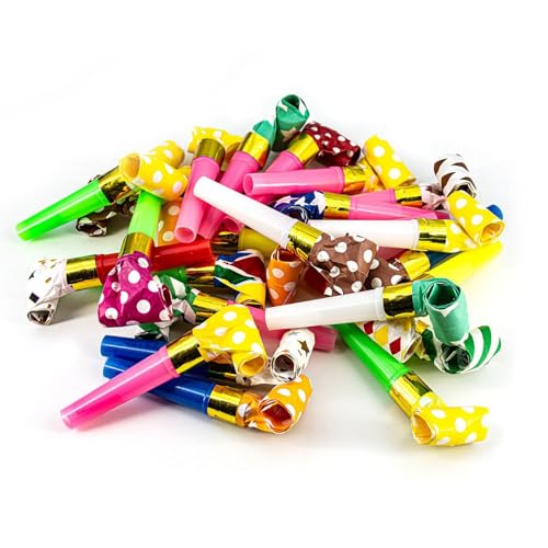 JIEHU 25 Stück Bunte Party Gebläse Pfeifen Party Horn Pfeife Gebläse Party Trompete Gebläse für Geburtstagsfeiern Jubiläum Hochzeit Abschlussfeier JIEHU 25 Stück Bunte Party Gebläse Pfeifen Party Horn Pfeife Gebläse Party Trompete Gebläse für Geburtstagsfeiern Jubiläum Hochzeit Abschlussfeier von JIEHU