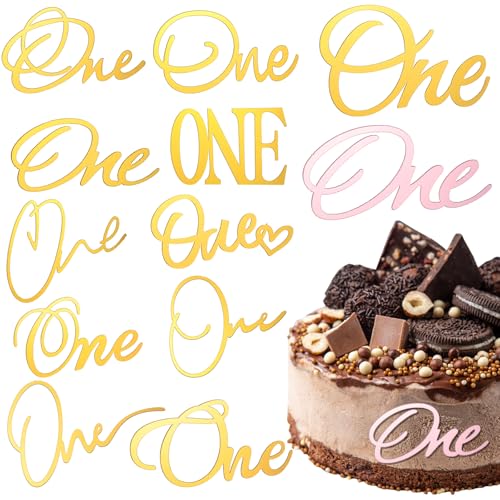 JIEYAO 12 Stück One Cake Topper 1. Geburtstag, Happy Birthday Tortendeko Geburtstagsdeko Mädchen Junge Kuchen Deko Gold Acryl Tortenaufleger Torten Deko für Babyparty 1 Jahr Geburtstag Party Deko JIEYAO 12 Stück One Cake Topper 1. Geburtstag, Happy Birthday Tortendeko Geburtstagsdeko Mädchen Junge Kuchen Deko Gold Acryl Tortenaufleger Torten Deko für Babyparty 1 Jahr Geburtstag Party Deko von JIEYAO