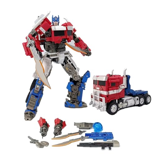 Transformer Optimus Toy Prime Actionfigur TW-1030, deformiertes LKW-Modell, Robotermodell kann die Kutsche tragen, KO-Version(Optimus Toy Prime only) von JIGFLY