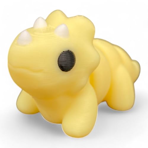 JIGGLZ Baby Triceratops – Dino Wackelfigur mit Charme (Gelb) von JIGGLZ