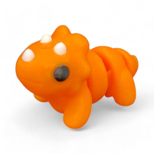 JIGGLZ Baby Triceratops – Dino Wackelfigur mit Charme (Orange) von JIGGLZ