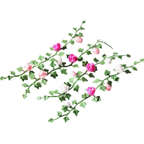 4 Stück Miniatur Rose Blume Rebe Puppenhaus Blumengirlande Puppenhaus Miniatur Reben Mini Puppenhaus Hängende Pflanzen Feengarten Dekorationen Zubehör 4 Stück Miniatur Rose Blume Rebe Puppenhaus Blumengirlande Puppenhaus Miniatur Reben Mini Puppenhaus Hängende Pflanzen Feengarten Dekorationen Zubehör von JIHUOO