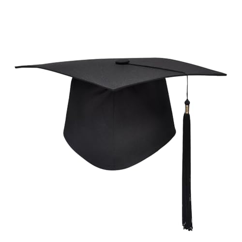 JIHUOO Bachelor Graduation Cap Schwarz Master Grade Cap Uni High School Grade Hut Erwachsene Graduation Zeremonie Caps Mörtelbrett Caps mit Quaste JIHUOO Bachelor Graduation Cap Schwarz Master Grade Cap Uni High School Grade Hut Erwachsene Graduation Zeremonie Caps Mörtelbrett Caps mit Quaste von JIHUOO