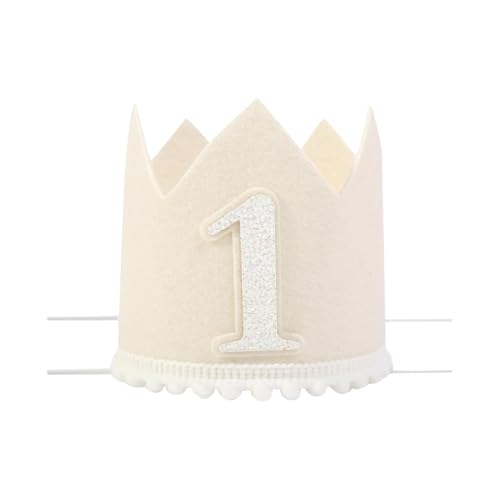 JIHUOO Boho-Kronenhut für den ersten Geburtstag, Kopfbedeckung, Kopfbedeckung, Prinzessinnenkrone, Party-Tiara-Hüte, Foto-Requisiten von JIHUOO