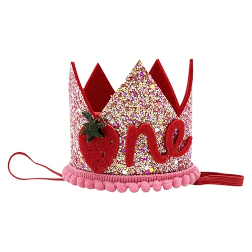 JIHUOO Strawberry 1. Geburtstag Krone Baby Mädchen Sweet One Birthday Hut Pailletten Geburtstag Krone Stirnband Glitzer Erster Geburtstag Party Kopfbedeckung Geburtstag Feier Kopfbedeckung JIHUOO Strawberry 1. Geburtstag Krone Baby Mädchen Sweet One Birthday Hut Pailletten Geburtstag Krone Stirnband Glitzer Erster Geburtstag Party Kopfbedeckung Geburtstag Feier Kopfbedeckung von JIHUOO