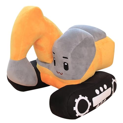 Bagger Kuscheltiere, Weiches Bagger Plüschtier Niedliches Simulations Bagger Wurfkissen for Jungen Und Mädchen Heimdekoration(Color:Yellow,Size:26 * 23CM) von JIIENO