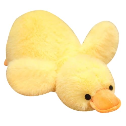 Ente Kuscheltier, PlüSchtier Gans Spielzeug Einfache Dekoration Wurfkissen Stofftier, zum Spielen und Kuscheln, Geschenk für Kinder Mädchen (30 cm,Gelb) von JIIENO