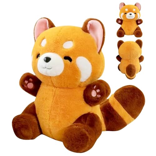 JIIENO 23 cm Red Panda Plush, Roter Panda Plüschtier, Plüsch Roter Panda, Panda Plüschtier, Flauschiger Stofftier, Panda Puppen Kissen Geschenk für Junge Mädchen JIIENO 23 cm Red Panda Plush, Roter Panda Plüschtier, Plüsch Roter Panda, Panda Plüschtier, Flauschiger Stofftier, Panda Puppen Kissen Geschenk für Junge Mädchen von JIIENO