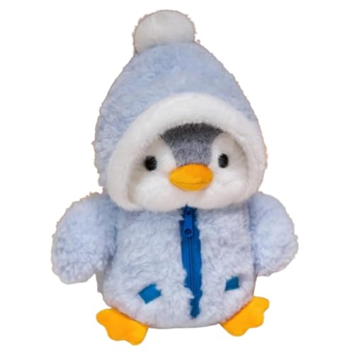 JIIENO 25cm Pinguin Stofftier Plüschtier Plüsch Spielzeug Plüschtier Kissen Spielzeug Geschenk für Geburtstagsgeschenk Dekoration (blau) von JIIENO
