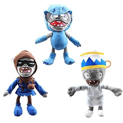 JIIENO 3 Stück Eierschieber Wichtel & Bandit Zombie & Mummy Zombie Plüschtiere Spielfiguren Stoffpuppe 30 cm von JIIENO