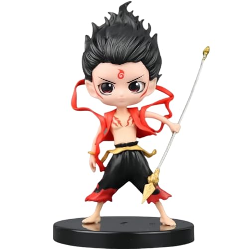 JIIENO Anime Ne Zha Figur Statue Actionfigur 16cm Cartoon Charakter Zubehör PVC Modell für Desktop Dekoration Sammlungen von JIIENO