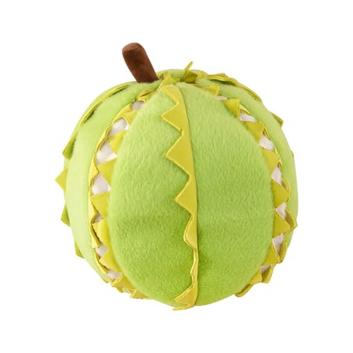 JIIENO Durian Plüschtier, Süße Ausgestopfte Puppe Mit Schälender Frucht Kreatives Abnehmbares Durian Kissen Umarmungskissen Plüschtier(Light Green,25cm) von JIIENO