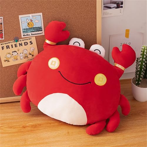 JIIENO Krabbe Plüschtier Plüschtier Puppe Dekoration Kissen Weihnachten Geburtstagsgeschenk Junge Mädchen 50cm von JIIENO