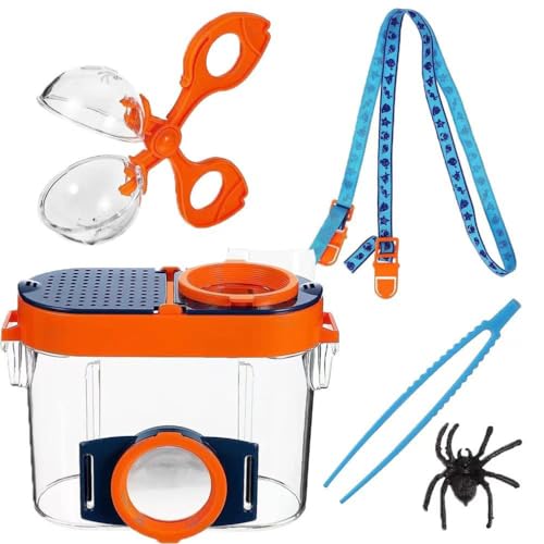 JIIENO Lupe Insekten Sammelbox, Kinder Insekten Dose, Insekten Beobachtungsbox Forscherset, 4.5X Lupendose, Natur Erkundung Lupenbecher, Für Kinder Outdoor Wissenschaft Natur Erkundung JIIENO Lupe Insekten Sammelbox, Kinder Insekten Dose, Insekten Beobachtungsbox Forscherset, 4.5X Lupendose, Natur Erkundung Lupenbecher, Für Kinder Outdoor Wissenschaft Natur Erkundung von JIIENO