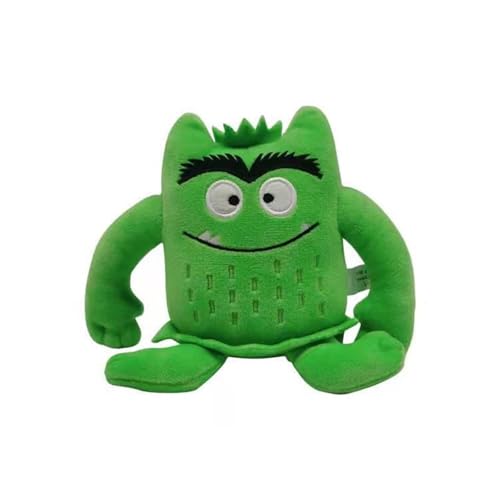 JIIENO Niedliches Monster Plüsch 15cm, Mein emotionales kleines Monster Cartoon Puppe Die Farbe Rot/Blau Monster weiches Plüschtier für Weihnachten Geburtstag Geschenke (Grün) von JIIENO