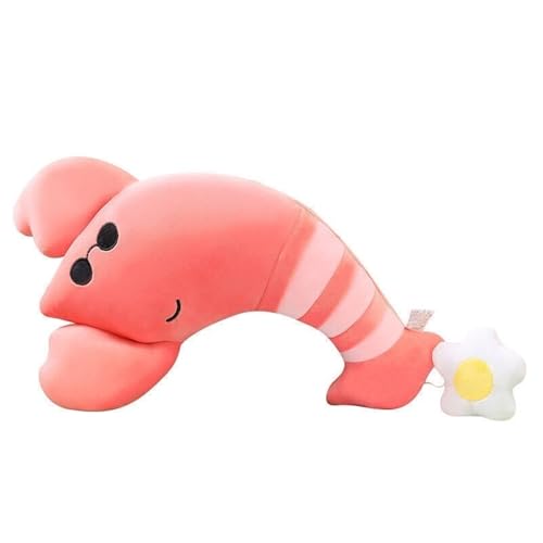 JIIENO Süßes Hummer Plüschtier, Pelzige Kreativität Stofftierpuppen Weiches Kissen Kawaii Plüschtier for Kinder Kissen Geburtstag(45cm/17.7in) von JIIENO