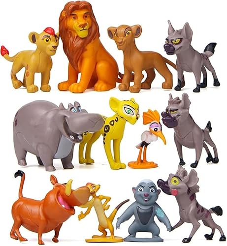 Lion Figuren Cupcake Toppers, König der Löwen Tortenfigur, Figuren Set Torten, Kuchendekorationszubehör für Kindergeburtstage von JIIENO