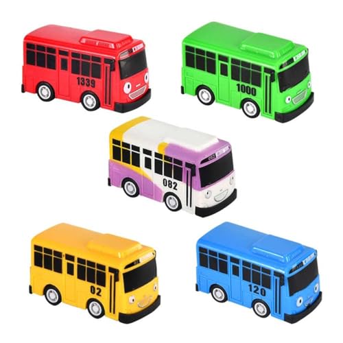Little Bus Spielzeug, 5-teiliges Mini-Bus-Spielzeug-Set, Mini-Cartoon-Farben, für Freunde und Kinder Little Bus Spielzeug, 5-teiliges Mini-Bus-Spielzeug-Set, Mini-Cartoon-Farben, für Freunde und Kinder von JIIENO