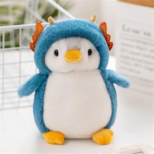 Pinguin Stofftier Plüschtier, Kuscheltier Plüschpuppen Pinguin, 20cm Stofftier Schmusetier Geschenk für Jungen Mädchen Babys (Blau) von JIIENO