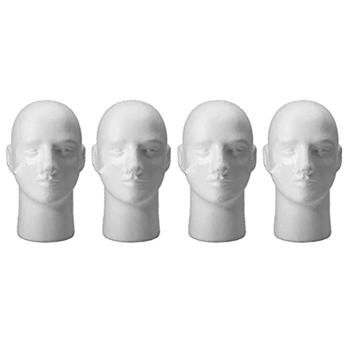 JILLIAN 4 x männliche Schaumstoff-Mannequin-Mannequin-Mannequin, Ständer für Perücke, Hut, Anzeige, 2 JILLIAN 4 x männliche Schaumstoff-Mannequin-Mannequin-Mannequin, Ständer für Perücke, Hut, Anzeige, 2 von JILLIAN