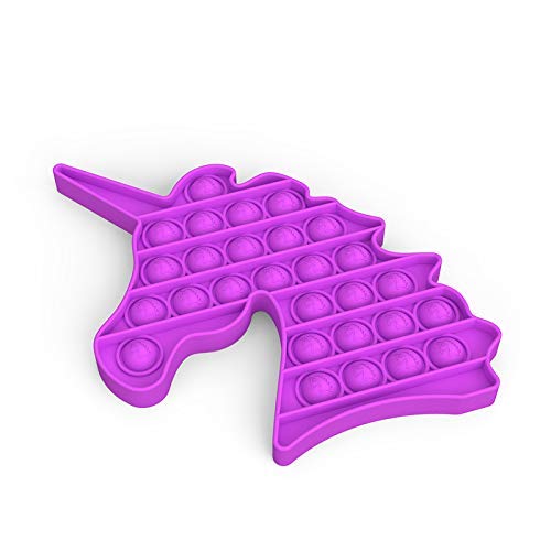 Pop It - Bubble Fidget Toy - Jeu antistress relaxant pour adultes et enfants (Forme: Licorne, Couleur: Vert) von JIM Fitness