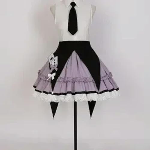Gothic Phantomdieb Lolita Kleid 3 Stück Set Damen Kleidung Sweet Halloween Cosplay Lila Lo Kleider von JIMINISO