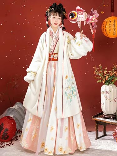 Hanfu Winter verdickter Plüsch Zweireiher Langhemd Jacke Stil Anzug Traditionelles Kleid Kostüm Damen Hanfu Winter verdickter Plüsch Zweireiher Langhemd Jacke Stil Anzug Traditionelles Kleid Kostüm Damen von JIMINISO