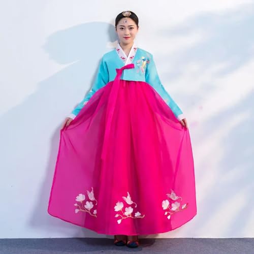 JIMINISO Hanbok Hochzeitskleid, Prinzessinnen-Palast-Kostüm, tägliche Aufführung, Cosplay-Kleider, 15 Farben, C8, M von JIMINISO