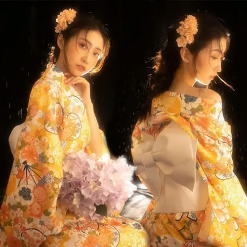 JIMINISO Kimonos für Damen, japanischer traditioneller Kimono, Cosplay-Kleid, Geisha, Yukata, Sommer, langer Bademantel, Femme Fotografie Kleidung von JIMINISO