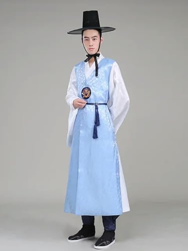 JIMINISO Traditionelles Satin-Hochzeitskostüm, Tanzkostüm, Cosplay, Hanbok, ethnische Kleidung, Volkskleidung, 3-teiliges Set von JIMINISO