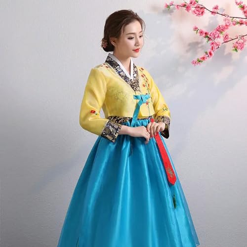 Traditionelles Hanbok-Hochzeits-, Palast-, Bankettkleid, weibliches Volkstanz-Kostüm, Partykleidung in 4 Farben von JIMINISO