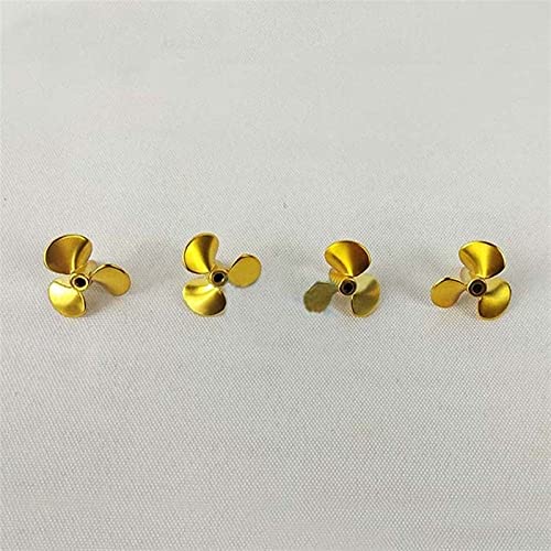 JINFOLI 2 Paar 3-Blatt-Propeller aus Metallpaddellegierung, vollständiger Immersionspropeller, for RC-Boot-DIY-Modellschiff-Laufrad mit Wellenlochdurchmesser 3 mm Bootspropeller von JINFOLI