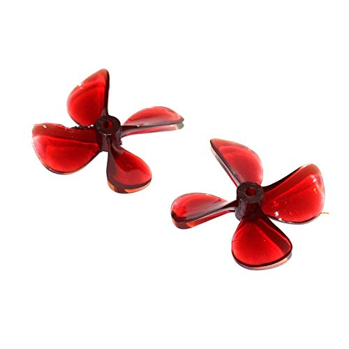 JINFOLI 2PCs 60mm 4-Blatt Propeller Hochfeste Requisiten Paddel OD 60mm ID 4,1mm Höhe 12,5mm for RC Boot Schiff Modell Zubehör Bootspropeller (Color : 1pc Left 1pc Right) von JINFOLI