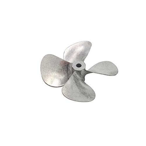 JINFOLI 4x60mm Zinklegierung 4-Blatt-Propeller Volltauch-Metallpaddel CW CCW Ersatzteile, for RCFishing Bait Tug Boat Load Ship Bootspropeller (Color : 1pair 5mm) von JINFOLI