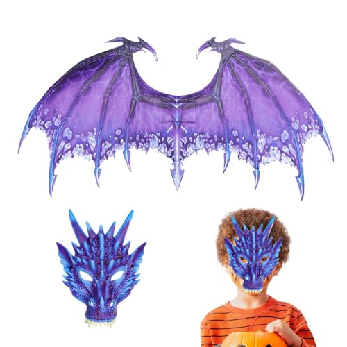 JINGLING Drachenkostüm für Drachenkostüm, Dinosaurierkostüm-Set für Rollenspiele | Set Maske und Drachenflügel für Karneval, Weihnachtsfeiern und Rollenspiele JINGLING Drachenkostüm für Drachenkostüm, Dinosaurierkostüm-Set für Rollenspiele | Set Maske und Drachenflügel für Karneval, Weihnachtsfeiern und Rollenspiele von JINGLING