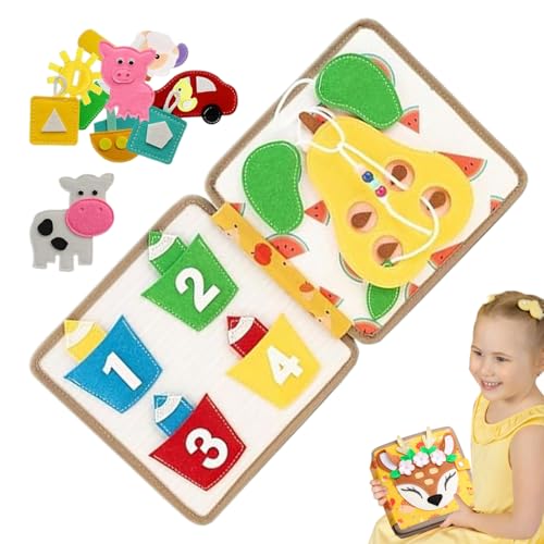 JINGLING Erlebnis-Spielzeug für Kleinkinder, Filzbuch beschäftigtes Spiel | sensorische Entwicklung ruhiges Spiel Spielaktivität, Kindergarten, Jahre, Mädchen und Jungen JINGLING Erlebnis-Spielzeug für Kleinkinder, Filzbuch beschäftigtes Spiel | sensorische Entwicklung ruhiges Spiel Spielaktivität, Kindergarten, Jahre, Mädchen und Jungen von JINGLING