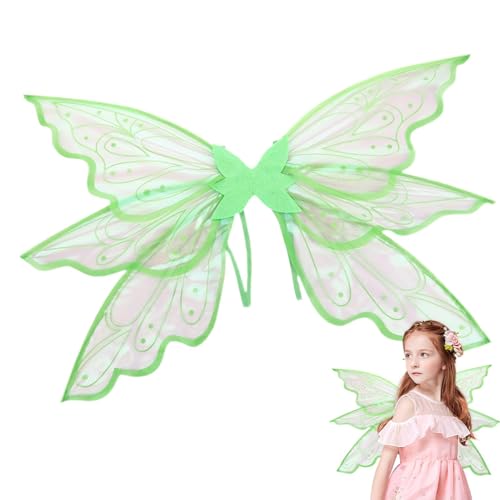 JINGLING Feenflügel mit Pailletten, Feenflügel mit Pailletten, für Erwachsene – Verkleiden Sie sich mit Feenflügeln – Feenflügel für Frauen und Erwachsene, Halloweenflügel für Mädchen JINGLING Feenflügel mit Pailletten, Feenflügel mit Pailletten, für Erwachsene – Verkleiden Sie sich mit Feenflügeln – Feenflügel für Frauen und Erwachsene, Halloweenflügel für Mädchen von JINGLING
