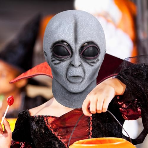 JINGLING Halloween-Gesichtsabdeckung, Alien-Gesichtsabdeckung, realistische Halloween-Gesichtsbedeckung, Halloween-Requisiten, tragbare Scherzzubehör, vielseitige Kostüme für Urlaubsparty JINGLING Halloween-Gesichtsabdeckung, Alien-Gesichtsabdeckung, realistische Halloween-Gesichtsbedeckung, Halloween-Requisiten, tragbare Scherzzubehör, vielseitige Kostüme für Urlaubsparty von JINGLING