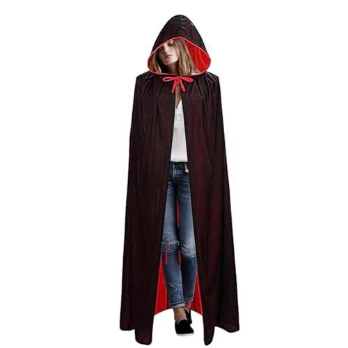 JINGLING Kapuzenumhang für Erwachsene, Vampir Kostüm Erwachsene – Vampir Samt-Cosplay-Umhang in voller Länge, Halloween-Cosplay-Umhang, überzeugendes Vampir oder Hexenkostüm aus JINGLING Kapuzenumhang für Erwachsene, Vampir Kostüm Erwachsene – Vampir Samt-Cosplay-Umhang in voller Länge, Halloween-Cosplay-Umhang, überzeugendes Vampir oder Hexenkostüm aus von JINGLING