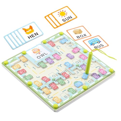 JINGLING Magnetisches Labyrinth-Puzzle, magnetisches Alphabet-Puzzle, sensorisches Reisespiel für Kleinkinder | magnetisches Alphabet-Spiel für Kinder ab 3 Jahren JINGLING Magnetisches Labyrinth-Puzzle, magnetisches Alphabet-Puzzle, sensorisches Reisespiel für Kleinkinder | magnetisches Alphabet-Spiel für Kinder ab 3 Jahren von JINGLING