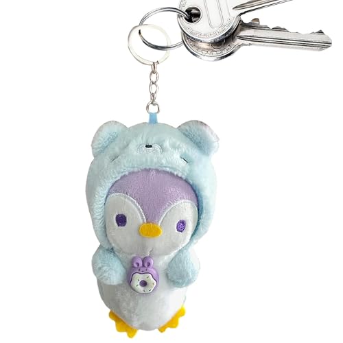 JINGLING Pinguin aus Plüsch, Schlüsselanhänger aus Plüsch, Pinguin mit Kopfbedeckung, Plüschspielzeug für Tiere – Schlüsselanhänger tragbar aus Plüsch, 11,5 cm JINGLING Pinguin aus Plüsch, Schlüsselanhänger aus Plüsch, Pinguin mit Kopfbedeckung, Plüschspielzeug für Tiere – Schlüsselanhänger tragbar aus Plüsch, 11,5 cm von JINGLING