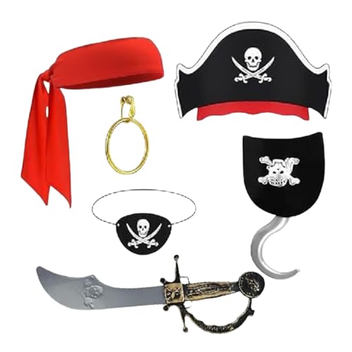 JINGLING Piratenkostüm-Zubehör für Piratenkostüme, Halloween-Kostüm, Halloween-Kostüm, Cosplay-Kostüm-Set JINGLING Piratenkostüm-Zubehör für Piratenkostüme, Halloween-Kostüm, Halloween-Kostüm, Cosplay-Kostüm-Set von JINGLING